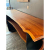 Trestle Walnut Console Table w/ Black Metal Legs by Chris Lehrecke