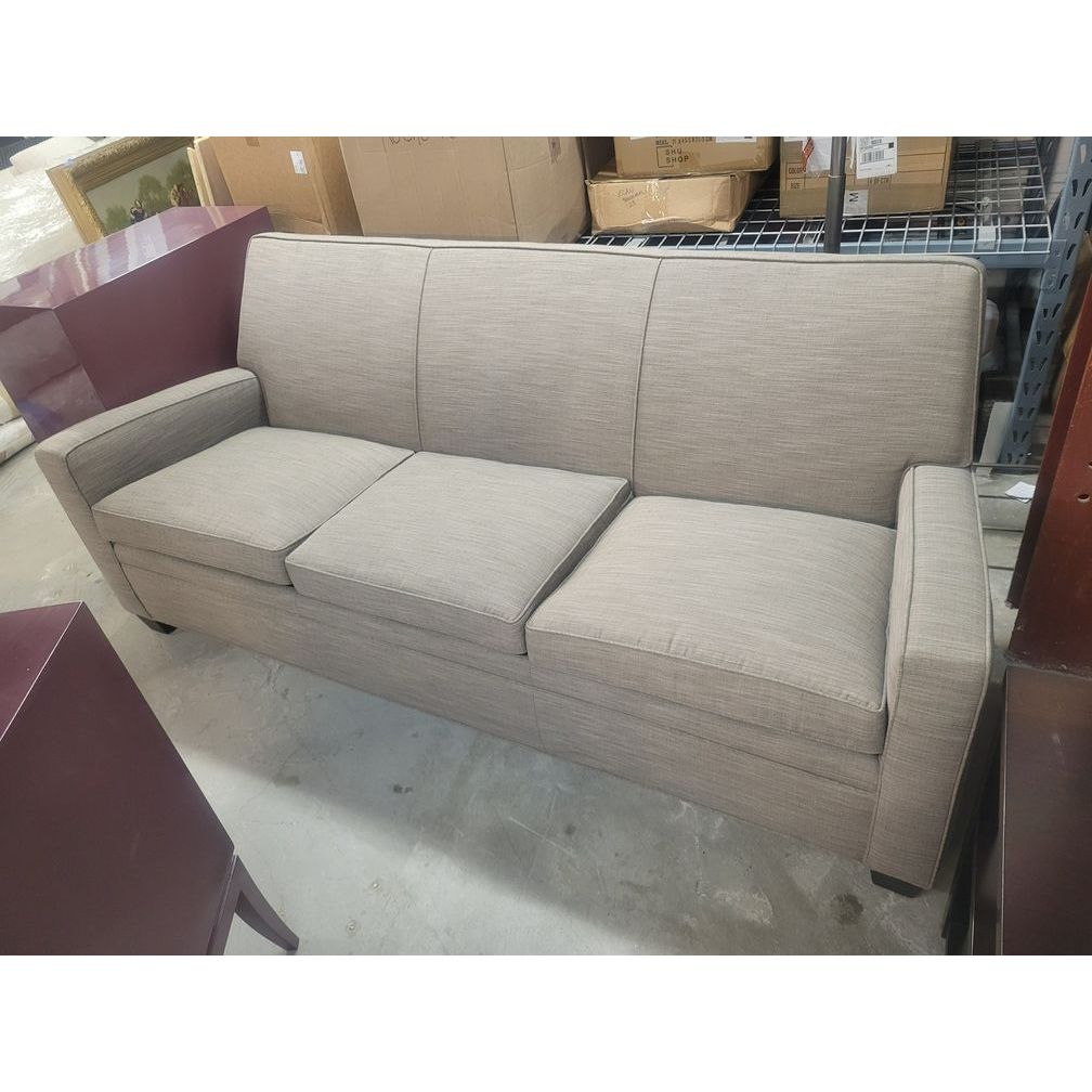 7-ft Smoke Gray Linen Twist Sofa by Patrick Naggar for Dennis Miller Associates