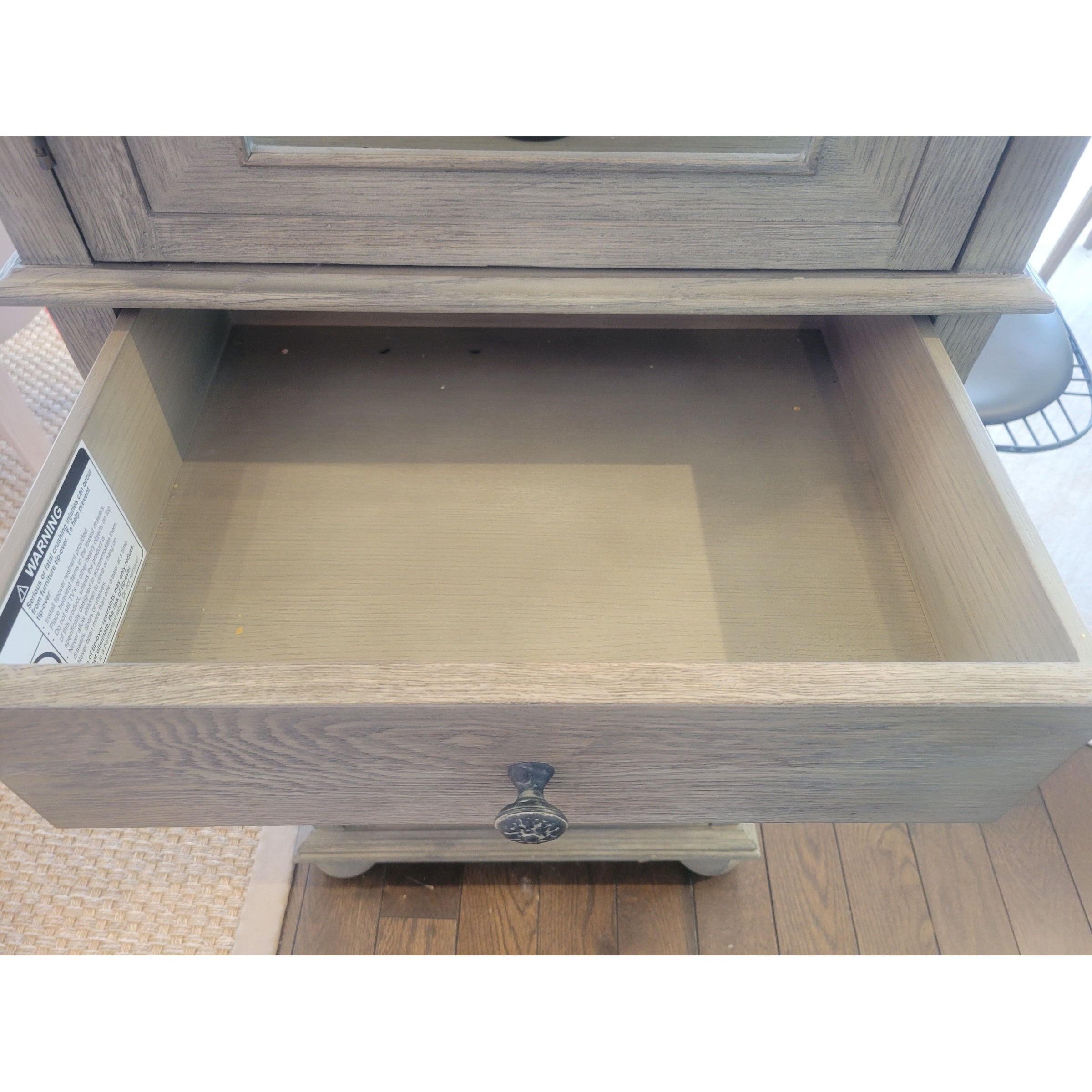 St. James Gray Oak 7-ft Standing Cabinet by RH - colletteconsignment.com