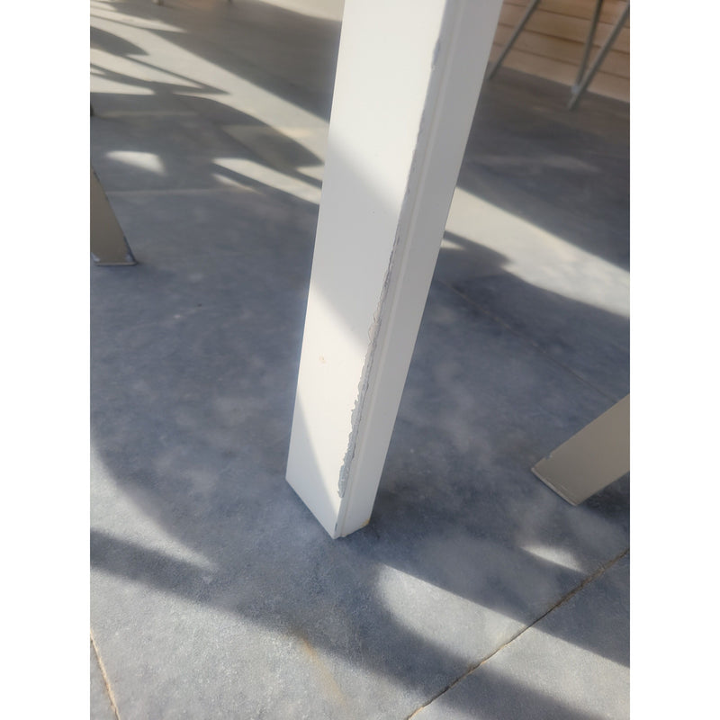 White Aluminum Extension Dining Table w/ 2 Leaves by Kristalia - AS IS