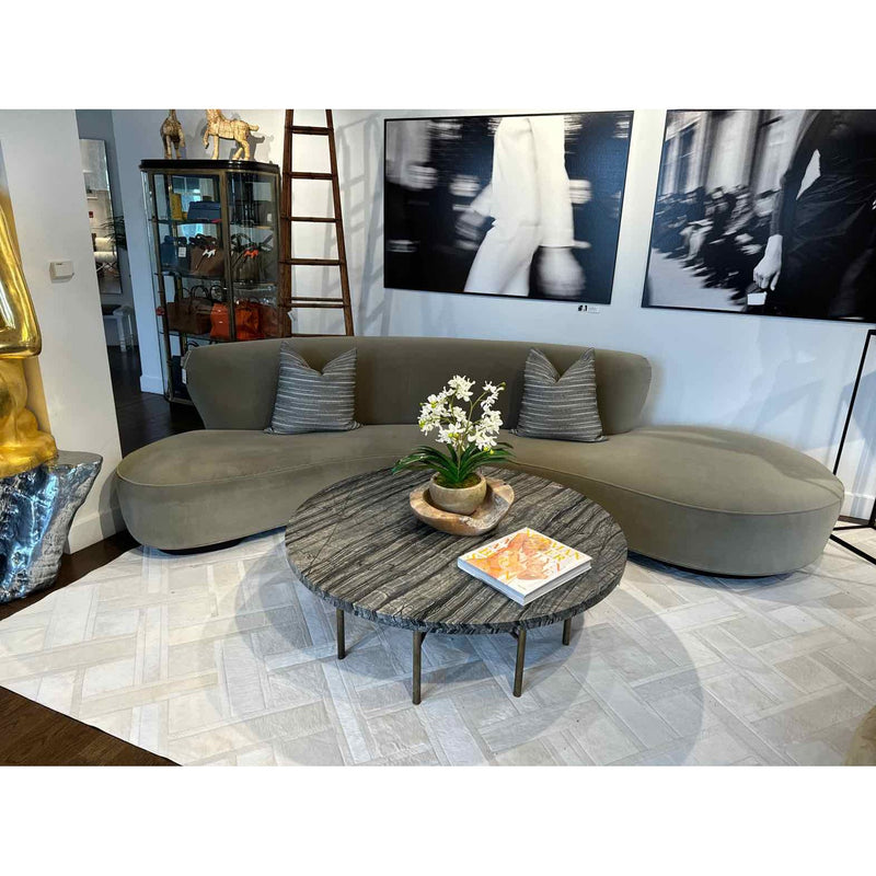 Holly Hunt 'Serpentine' Sofa in Velvet by Vladimir Kagan