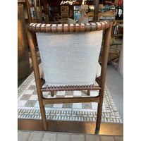 Wheat Linen & Leather Baden Side Chair on Ash Wood Frame by Four Hands