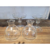 PAIR of Clipper Ships Etched Crystal Candle Holders