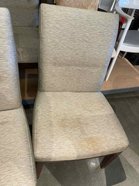 SET of 8 Gray Upholstered Dining Chairs by Bill Sofield for Baker (AS IS)