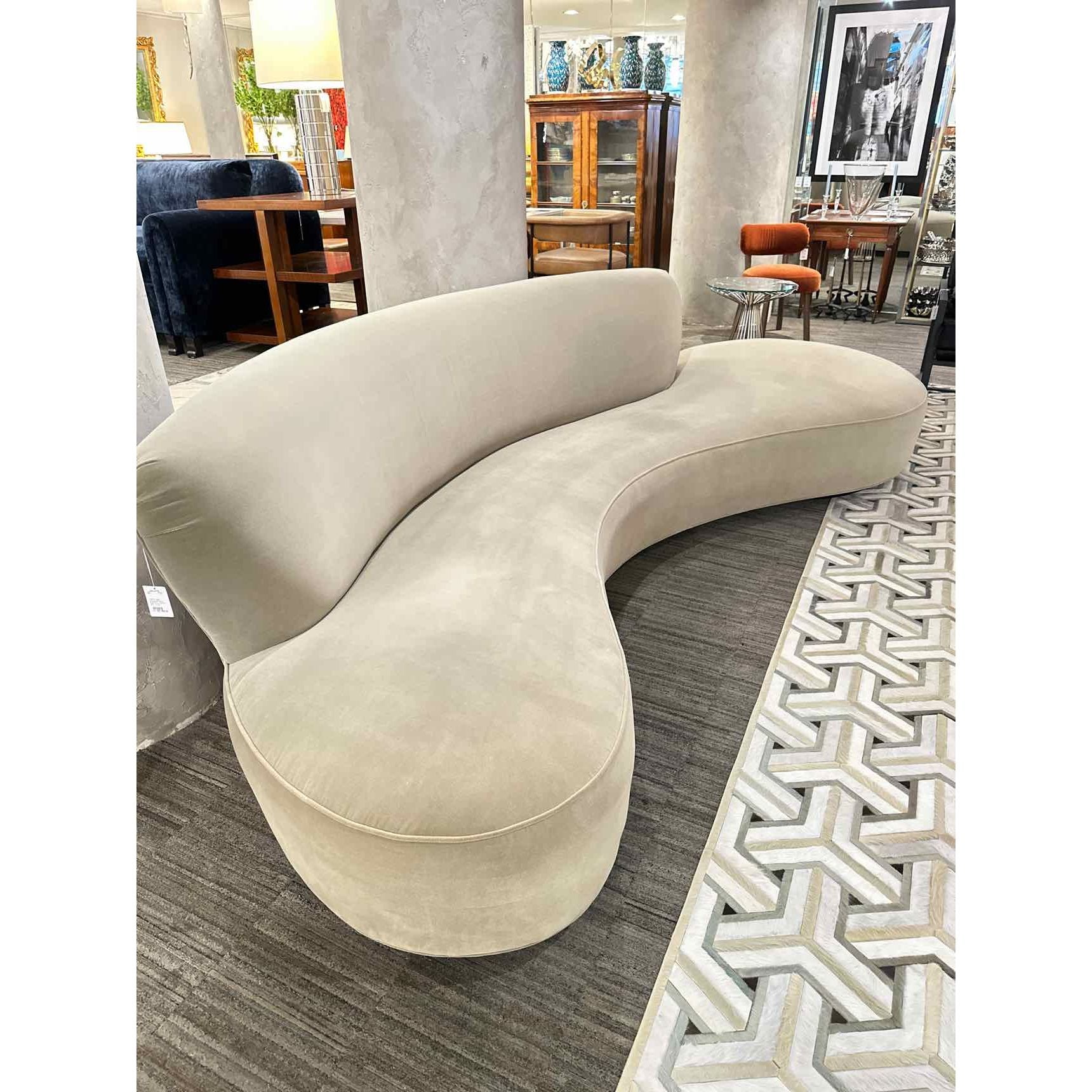 Holly Hunt 'Serpentine' Sofa in Velvet by Vladimir Kagan