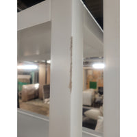 Newport White Lacquer Etagere w/ Brass Ring Drawer Pull by V&H - AS IS - colletteconsignment.com