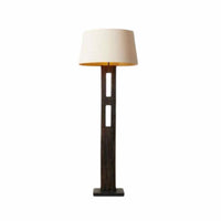 9252KGX5 - Carina Wood Floor Lamp w/ Off-White Lamp Shade