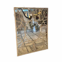 White Metal Distressed Mirror