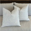 Pair of Square Linen Pillows w/ Lavender Animal Print