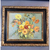 Palette Knife Floral Oil Painting by G. Goldsack in Bronze Tone Frame - AS IS