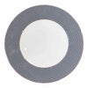 Hermes Tie Set Porcelain Salad / Dessert Plate w/ Purple Trim