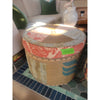 Fabric & Burlap Remnant Ottoman