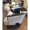 PAIR of Mid-Century Cowhide Club Chairs w/ Brass Nailheads