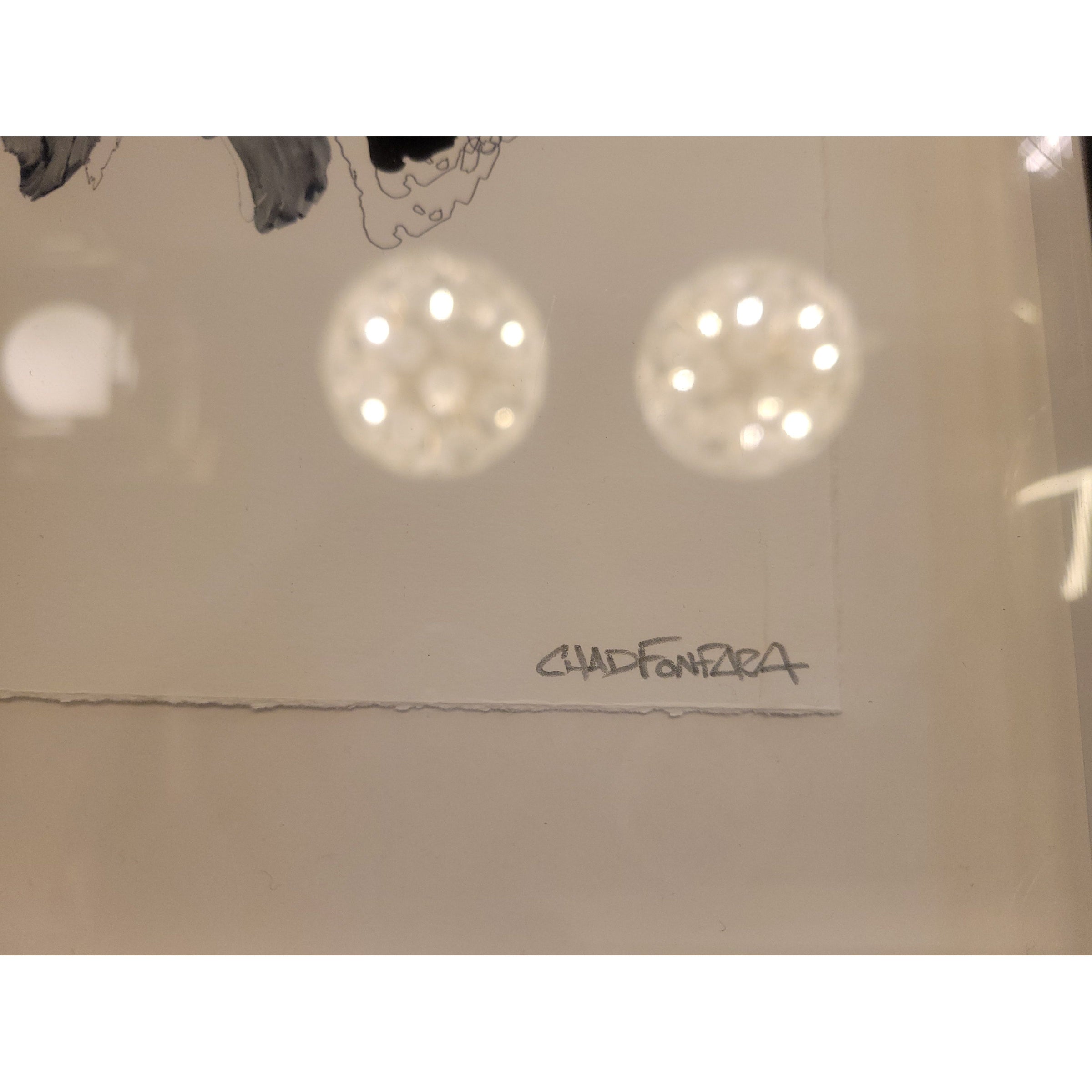 "Quelled" Art by Chad Fonfara in Black Frame