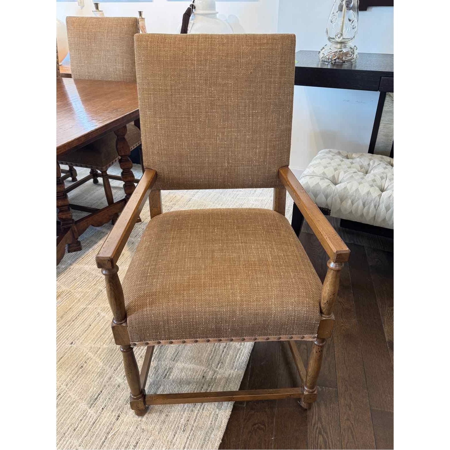 Set of 8 Model #2881 Rembrandt Dining Chairs by Artistic Frame in Pierre Frey Fa