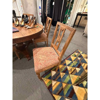Set of 6 Wood and Upholstered Chairs
