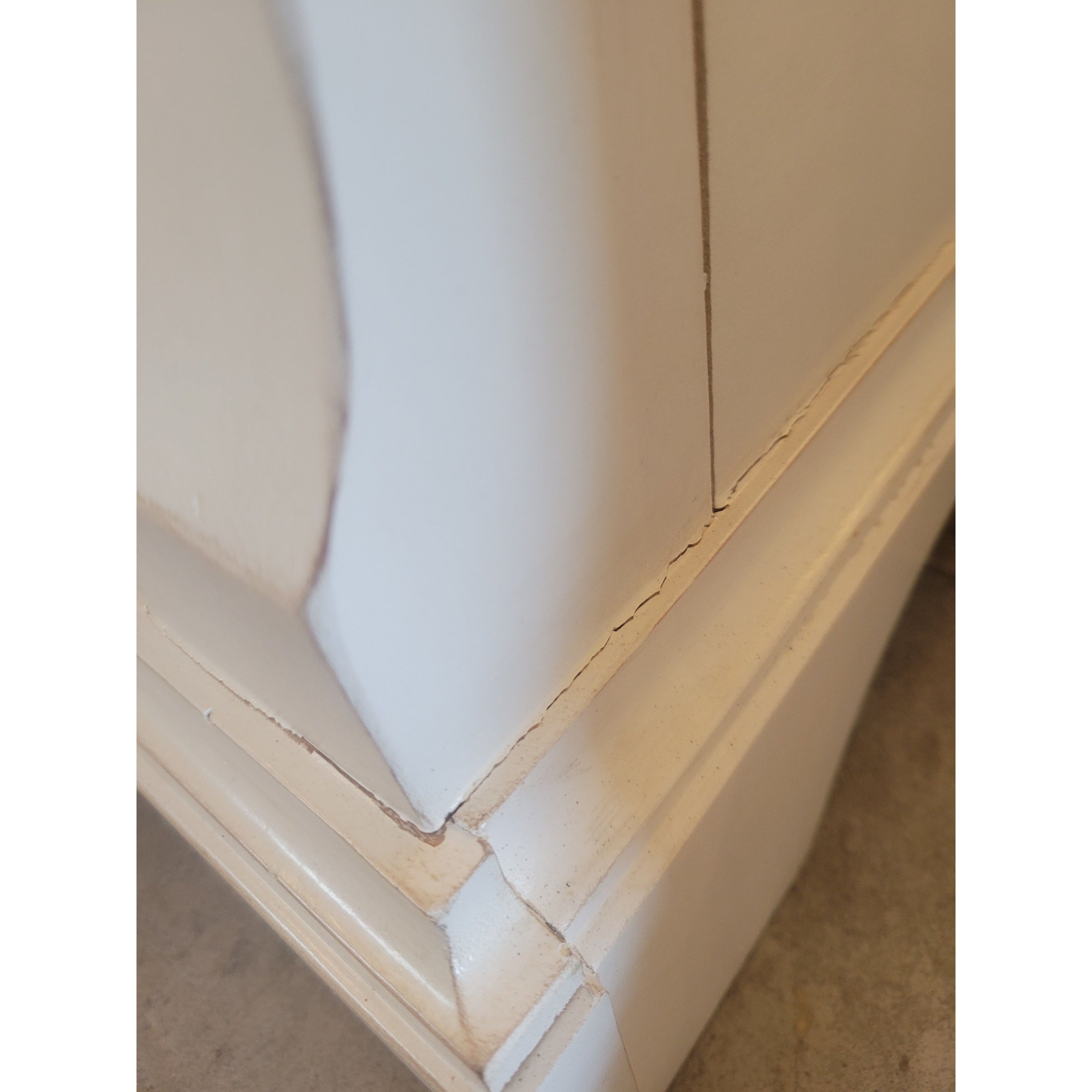 PAIR of White Wood 3-Drawer Nightstands (AS IS)