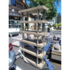 'Verrazano' Gray Oak & Brushed Pewter Bookshelf by RH - AS IS