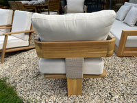 Pair of Teak and Rope Outdoor Armchairs