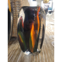 'Glacier' Multicolor Glass Vase by Caleb Siemon - colletteconsignment.com