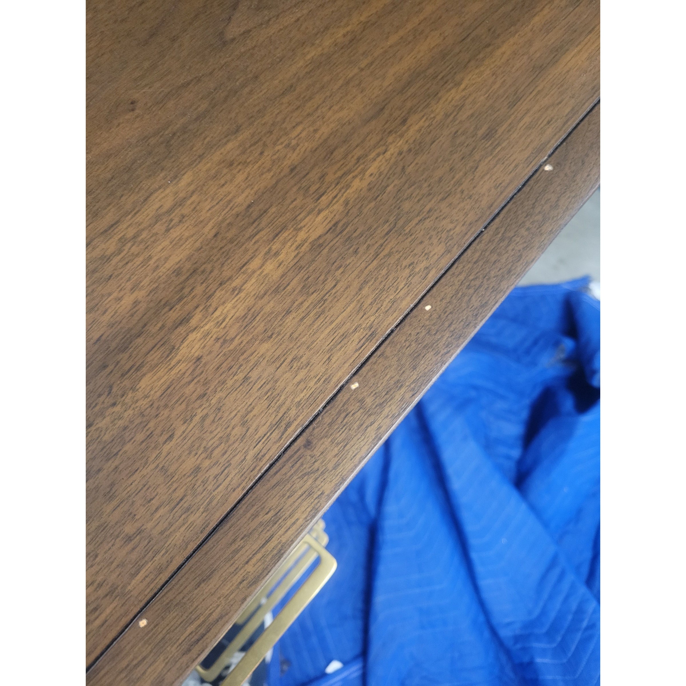 Parchment & Walnut 6-Drawer Dresser w/ Brass Hardware by WS