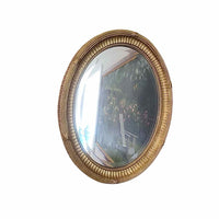 Gold Tone Oval Mirror