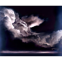 'DiNuvole' Resin Coated Giclee on Canvas in Black Gloss Floater Frame - colletteconsignment.com