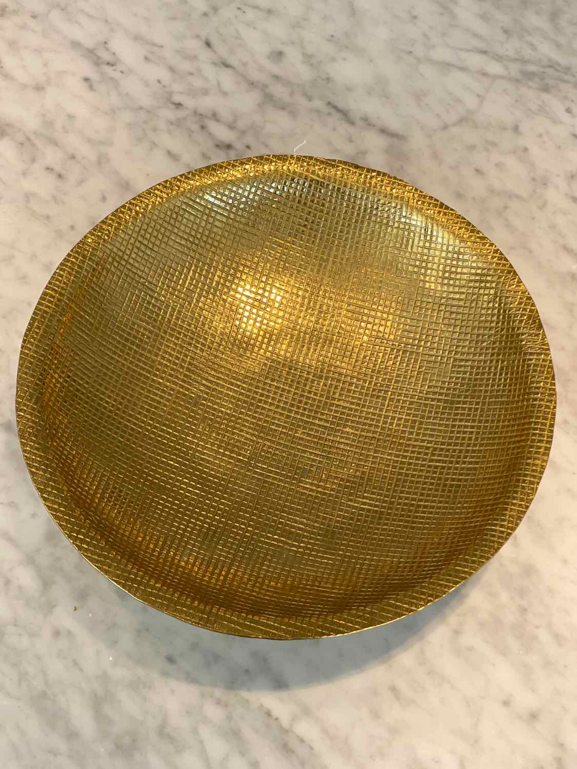 Large Brass Footed Bowl