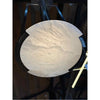 Contemporary Chrome Pendant Light w/ Alabaster Glass Plate