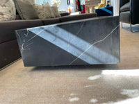 5' Rectangular Black Marquina Marble Plinth Coffee Table by RH