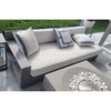2-Pc Teak L Sectional w/ White Cushions by RH