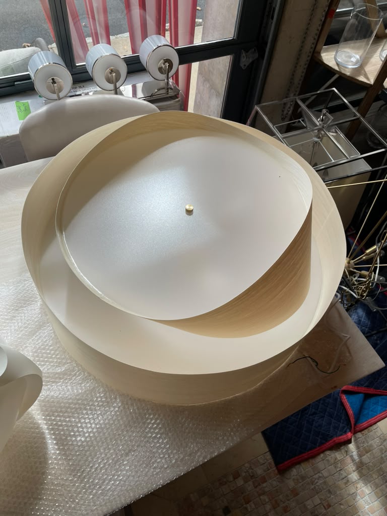 Beige Wave Form Pendant Light