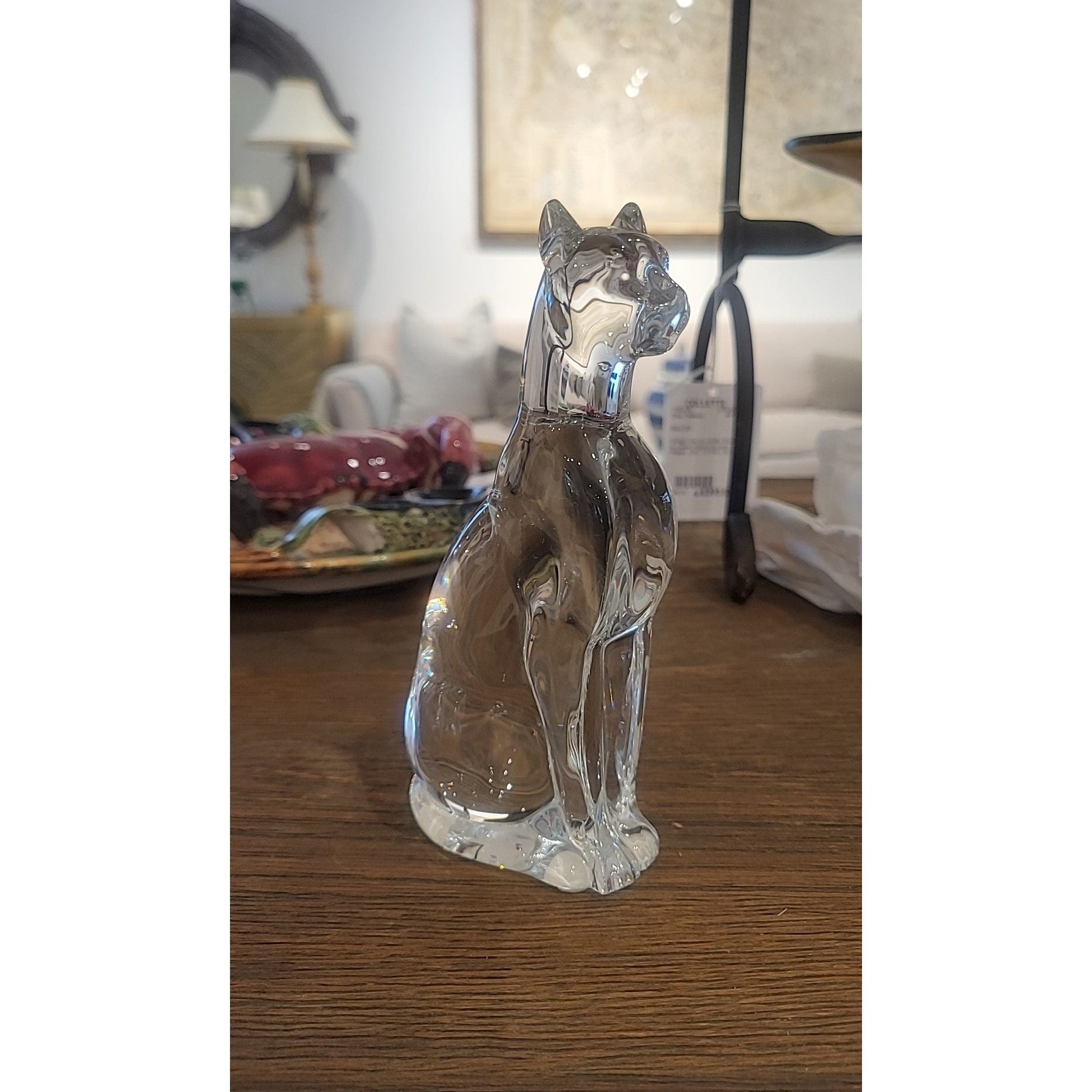 Baccarat Crystal Cat Sculpture