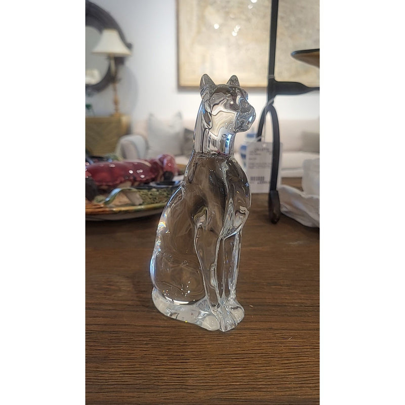 Baccarat Crystal Cat Sculpture