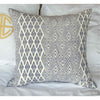 Oversized Blue/White Patterned Down Fill Pillow