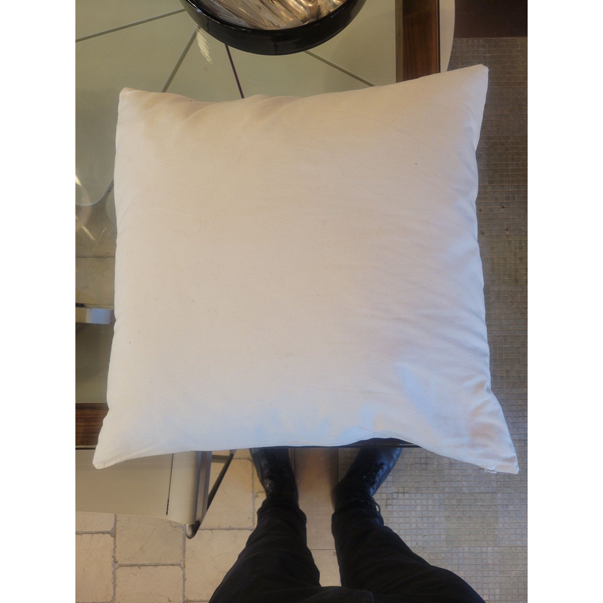 Stitched Coral Square Pillow - colletteconsignment.com