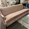 Grey Velvet Checked Sofa