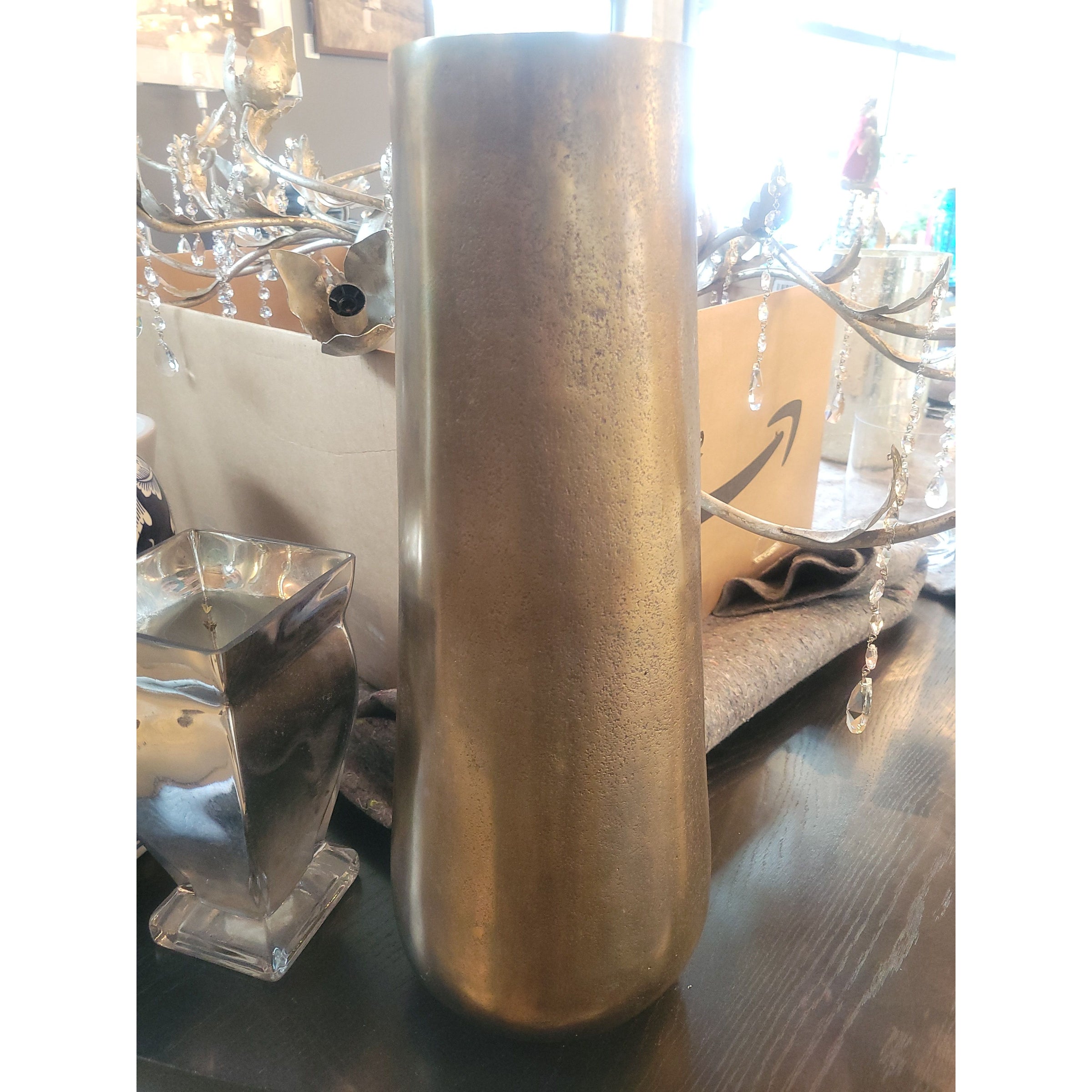 Antiqued Brass Vase