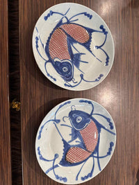 Pair of 19th Century Chinese Qing Dynasty  Porcelan  Koi Fish  Bowls