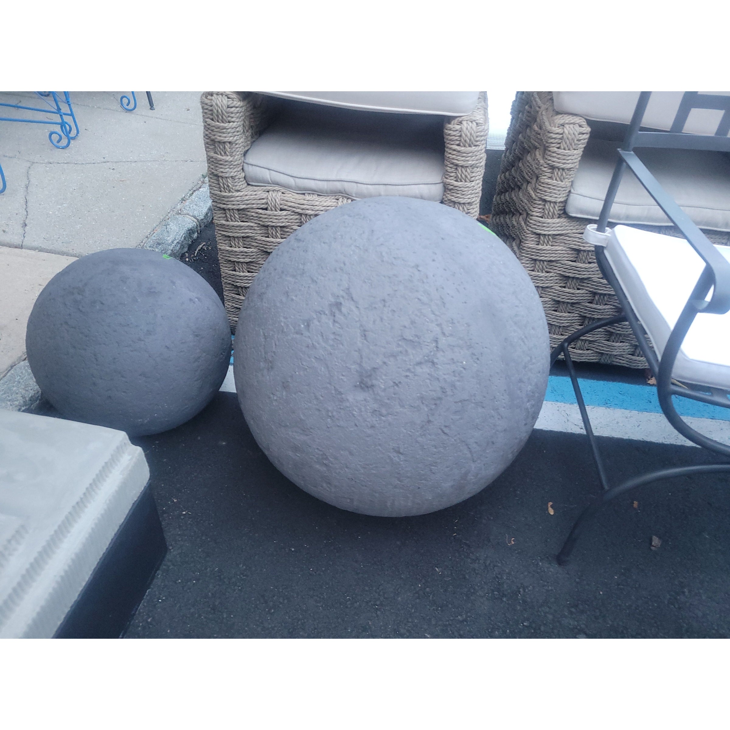 PAIR of 'Molly' Concrete Spheres by Made Goods