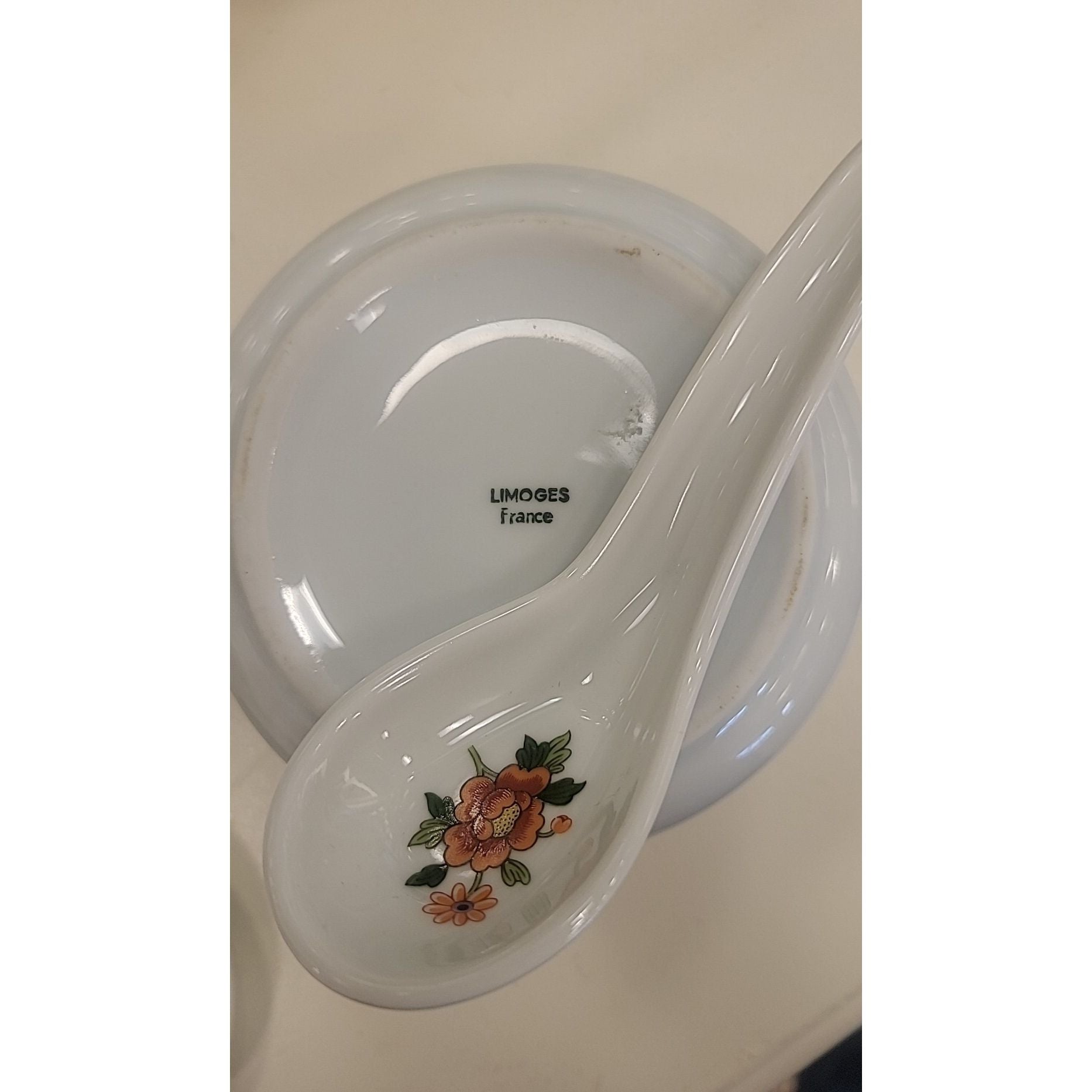 Limoges Jar w/ Spoon & Lid