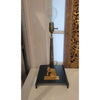 PAIR of Illuminations Navy Painted Steel & Bronze Table Lamps by Oscar Molina