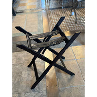 Asprey Style Leather Tray w/ Leather-Covered Wood Base Stand