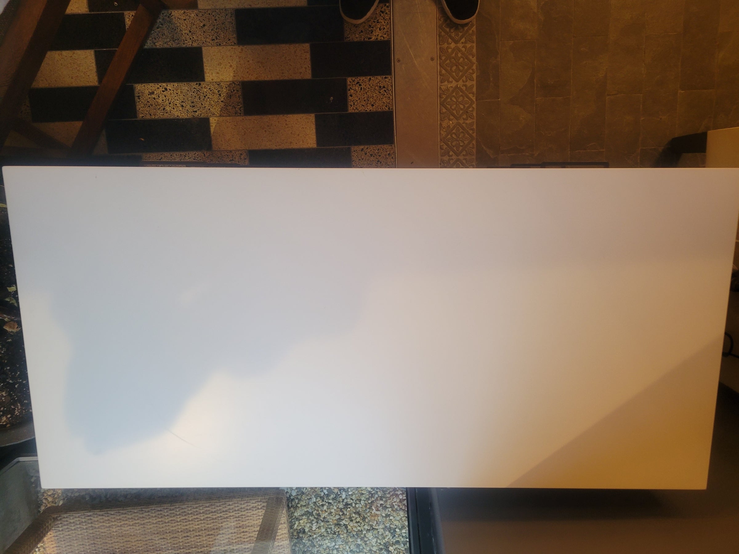 White 3-Drawer Dresser w/ Black Metal Hardware