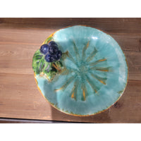 PAIR of Majolica Style Ceramic Fruit Plates by St. Peter Graz Austria