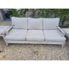 'Santa Barbara' Weathered Teak Sofa w/ Linen Cushions by RH