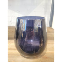 Short Indigo Glass Vase