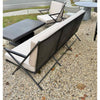 'Balta' Dark Gray Metal Sofa w/ Ivory Cushions by Made Goods