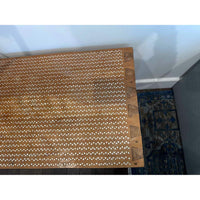 Custom Hand-Made Mother of Pearl inlay Aged Teak Wood Console by Andrianna Sham