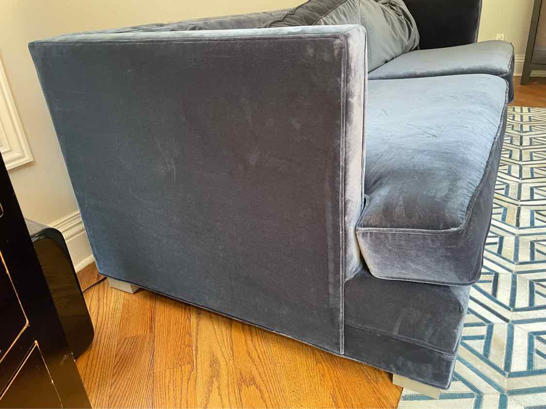 Navy Velvet Sofa by MG+BW